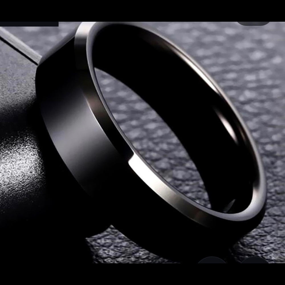 Black stainless steel rings